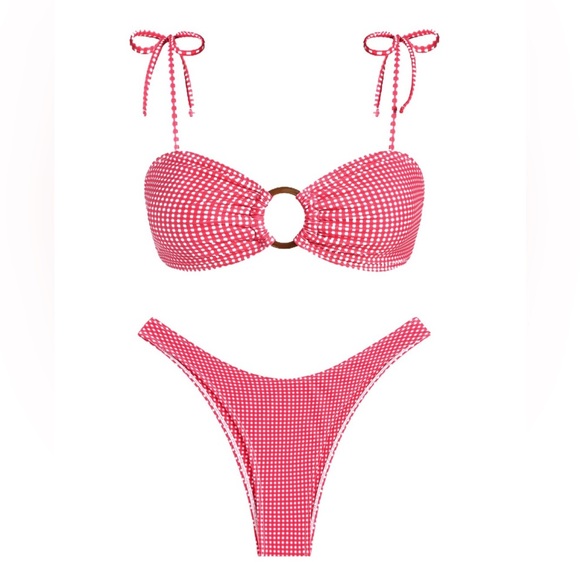 Zaful Red Gingham Bikini - Picture 1 of 4